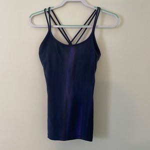 Purple Lululemon Double strap tank with built in bra